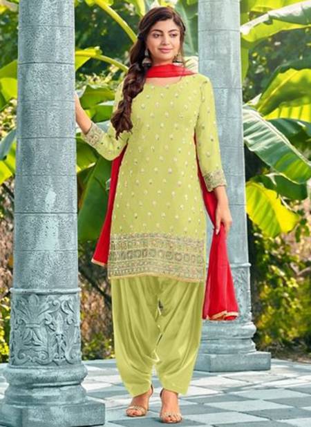 Light Green Colour Mrudangi Saheli New Latest Designer Festive Wear Georgette Salwar Suit Collection 2025 D